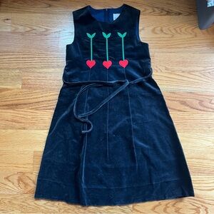 Florence Eiseman velvet heart cherry dress size 8